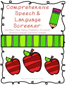 Preview of Comprehensive Speech & Language Screener
