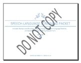Comprehensive Speech Language Screening Packet (screening 