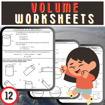 Preview of Comprehensive Volume Worksheet Pack: From Cubes to Spheres!
