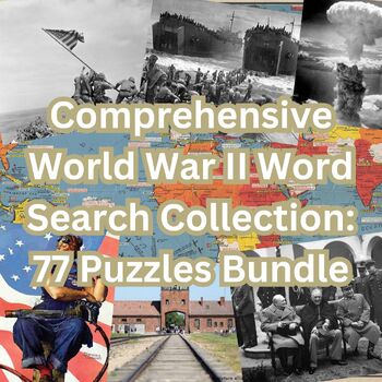 Preview of Comprehensive World War II Word Search Collection: 77 Puzzles Bundle