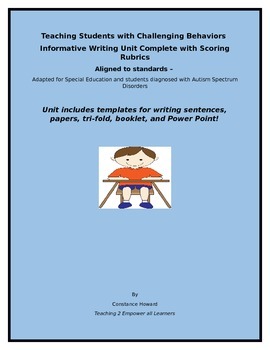 Preview of Teaching Students with Challenging Behaviors  Informative Writing