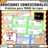 Spanish conditional sentence practice Task cards Oraciones