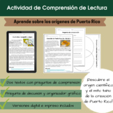 Comprensión de Lectura - Orígenes de Puerto Rico: ciencia 