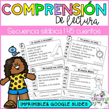 Preview of Spanish Reading Comprehension | Comprensión de Lectura Secuencia Silábica