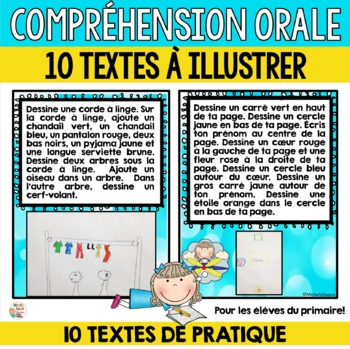 Preview of French Listening Comprehension Activity - Compréhension orale 10 textes