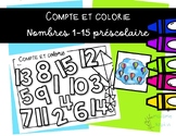 Compte et colorie - le printemps