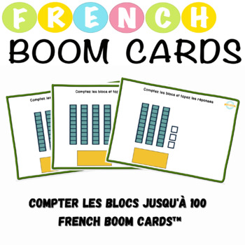 Preview of Compter les blocs jusqu'á 100 French Boom Cards