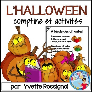 Preview of Comptine et activités pour L'Halloween | French Halloween reading and writing