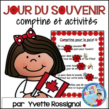 Preview of Comptine et activités pour Le jour du souvenir | French Remembrance Day