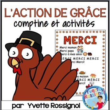 Preview of Poème et activités pour L'ACTION DE GRÂCE et L'AUTOMNE | French Thanksgiving