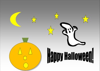 Preview of Computer Activity: Microsoft Word-Draw a Halloween Scene with the Drawing Tools!
