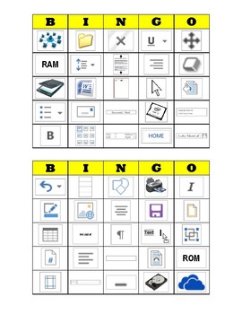 Preview of Computer Applications BINGO Review Game