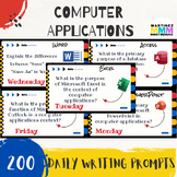 Computer Applications Bell Ringer Writing Prompts (Editable)