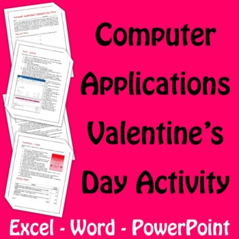Preview of Computer Applications Valentine's Day Activity