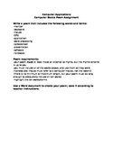 Computer Applications Vocabulary Poem Assignment - Sub Folder