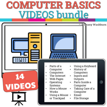 Preview of Computer Basics Booklets VIDEOS