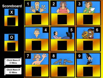 Preview of Computer Basics Hollywood Squares PowerPoint Game
