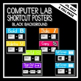 Computer Classroom Keyboard Shortcuts Décor Posters Black 