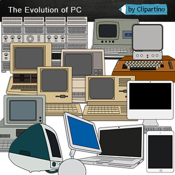 Computer Clip Art The Evolution Of Pc By Clipartino Tpt
