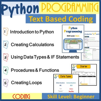 Preview of Python Programming Bundle - Text Based Coding - Computer Science