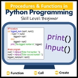 Computer Coding in Python - Creating Procedures and Functions - Computer Science