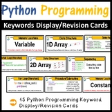 Computer Science Coding Unplugged Vocabulary - Python Keywords - Classroom Decor