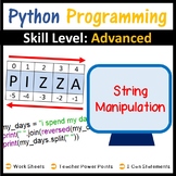 Computer Coding in Python - String Manipulation - IB Computer Science Worksheets