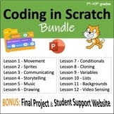 Computer Coding in Scratch: 12 Lessons w/ Assignments (7th-10th grade)