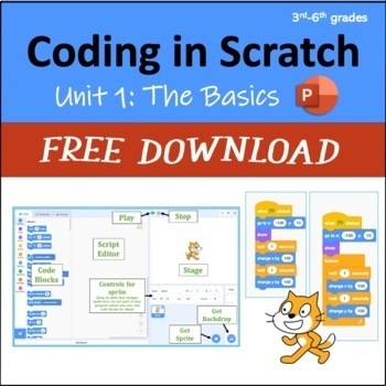 Preview of Computer Coding in Scratch: Unit 1 - The Basics (3rd-6th)