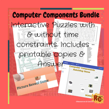 Preview of Computer Components Interactive & Printable Bundle 8th-12th Graders