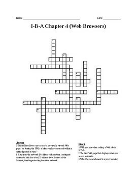 Preview of Computer Crossword (CHAP./LESSON 4--CIW/Internet Business Associate Course)