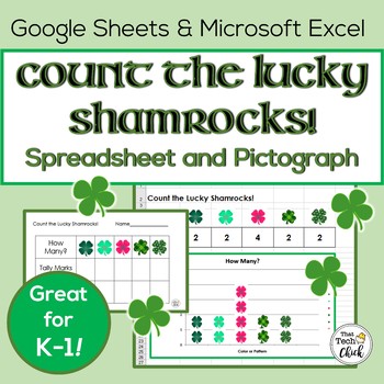 Preview of Computer Graphing for K-1 - Count the Lucky Shamrocks!
