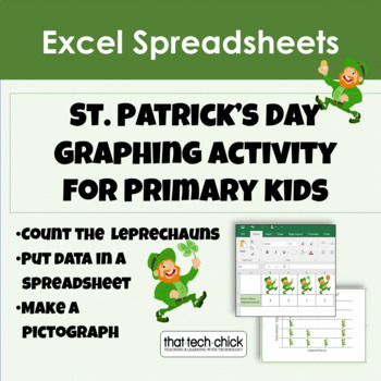 Preview of Computer Graphing for K-1  "How Many Leprechauns?" for MS Excel