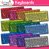 Computer Keyboard Clipart: Colorful Rainbow Classroom Clip
