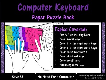 Preview of Keyboarding Paper Worksheets Booklet