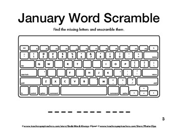 Preview of Computer Keyboarding Year Round Holiday Worksheets