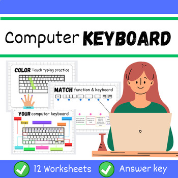 Preview of Computer Keyboards Practice Beginner Keyboard Computer Back to school