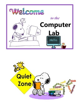 Preview of Computer Lab & Library DOOR SIGNS
