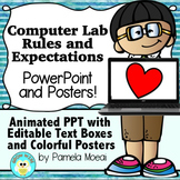 Computer Lab Editable Rules and Expectations PowerPoint an