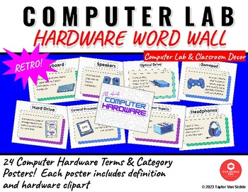Preview of Retro Computer Lab Hardware Word Wall Posters