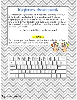 Preview of Computer Keyboarding Assessment