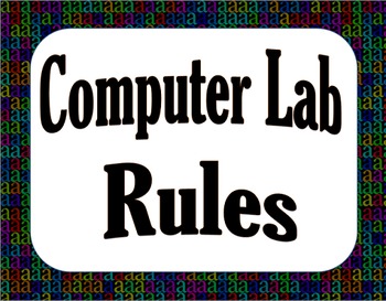 Preview of Computer Lab Rules