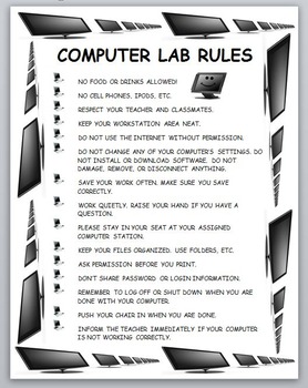 Preview of Computer Lab Rules