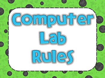Preview of Computer Lab Rules - Elementary
