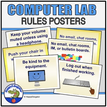 Computer Lab Rules Chart | Labb by AG