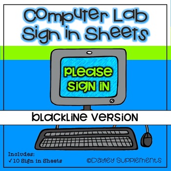 Preview of Computer Lab Sign In Sheets