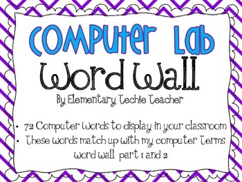Preview of Computer Lab Word Wall