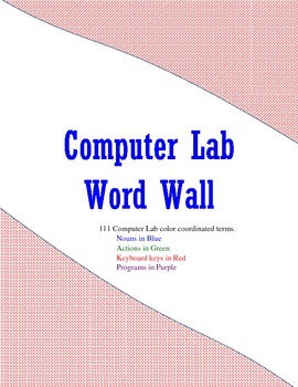 Preview of Computer Lab Word Wall