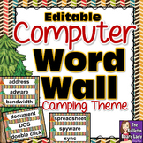Computer Lab -Word Wall Camping Theme