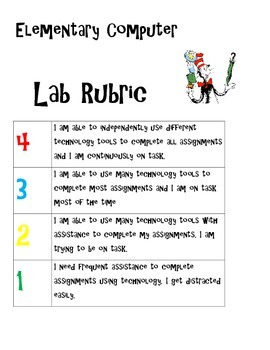 Preview of Computer Lab rubric